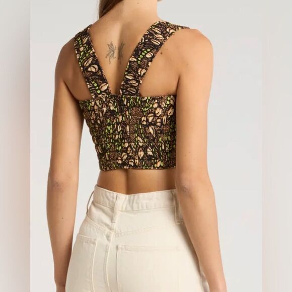 A.L.C. Cielo Smocked Crop Tank NWT Size 12 - Picture 3 of 11